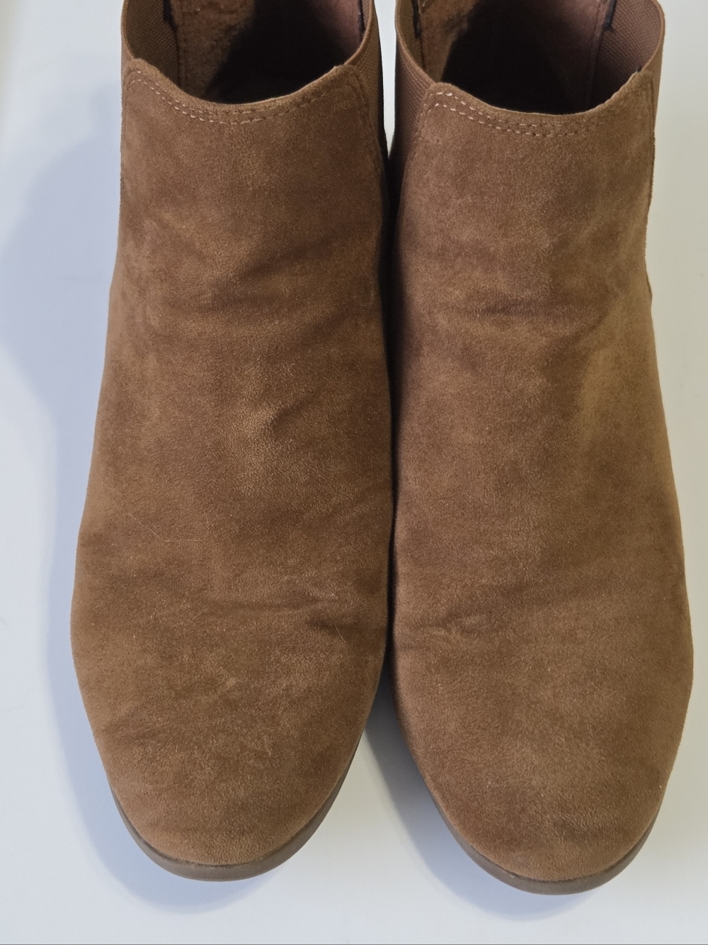 Dunes Jagger Cognac Faux Suede Chelsea Boots 8.5W 🌵 Sz 8.5 W/Wide Boho Chic - Picture 8 of 15
